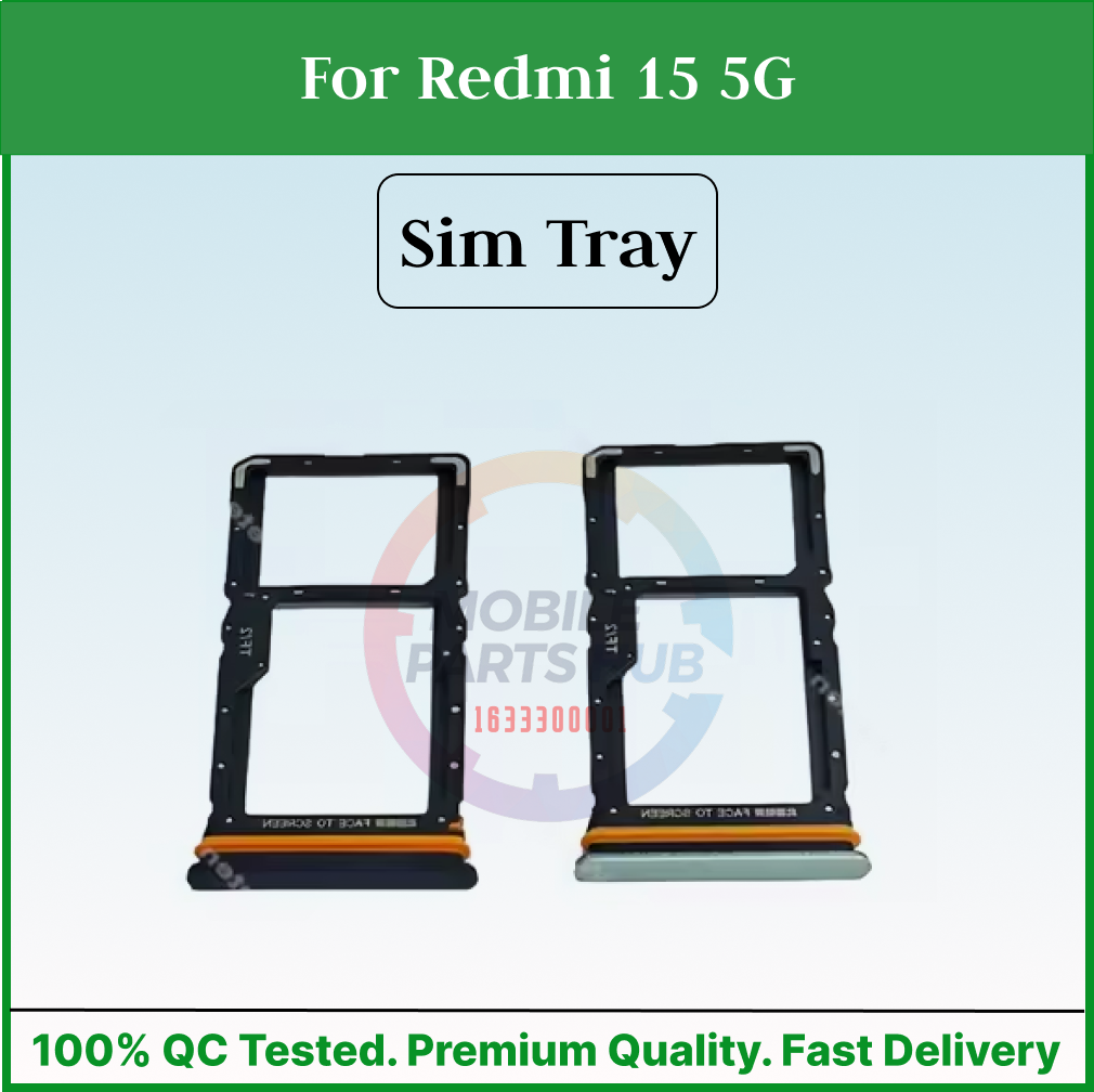 For Redmi 15 5G  Sim Tray Micro SD Card Slot with Sim Ejector Pin Replacement Parts Mobile Parts & Accessories Price in Bangladesh - Mobile.com.bd