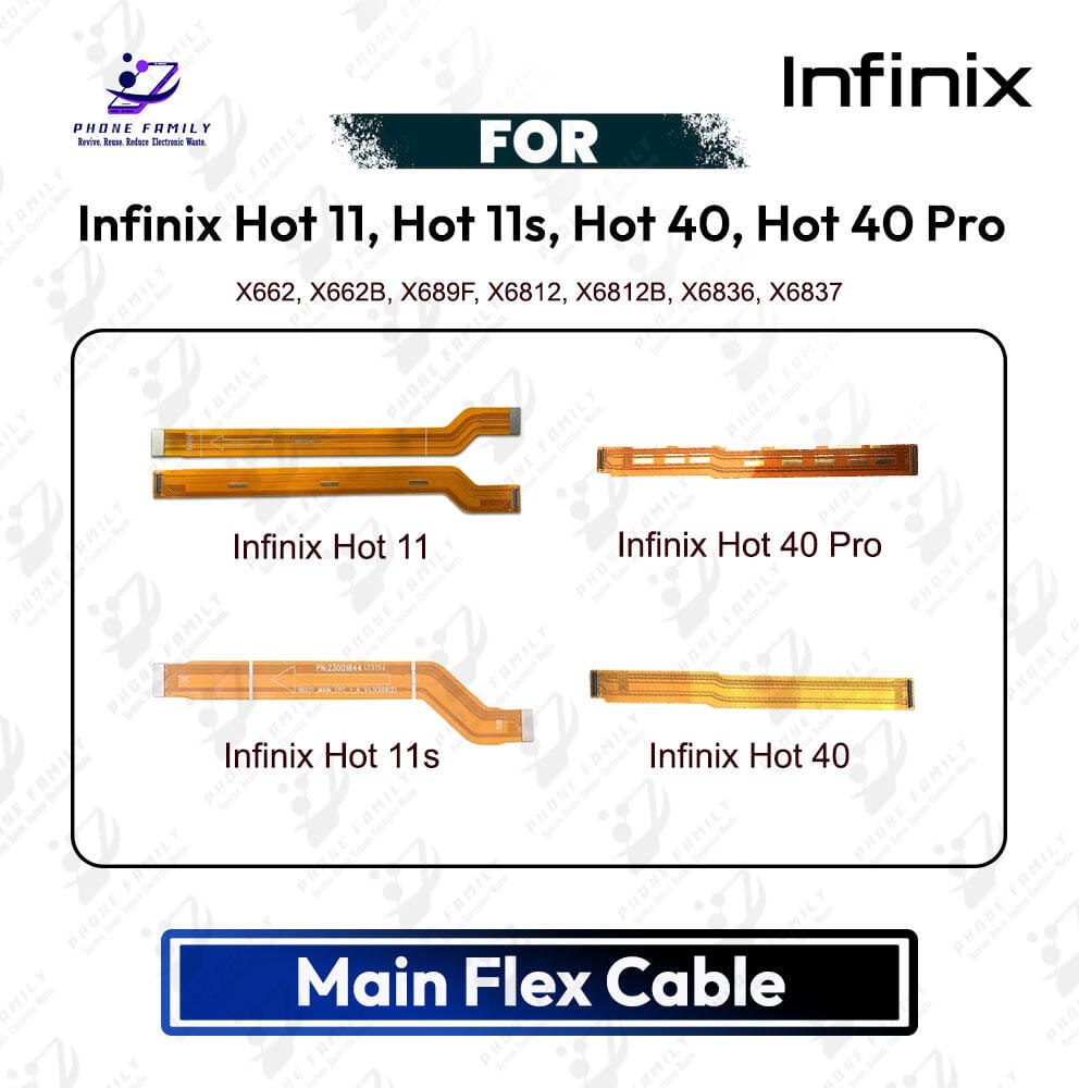 Infinix Hot 11, Hot 11s, Hot 40, Hot 40 Pro Main Board Motherboard Connector Flex Cable - Price in Bangladesh