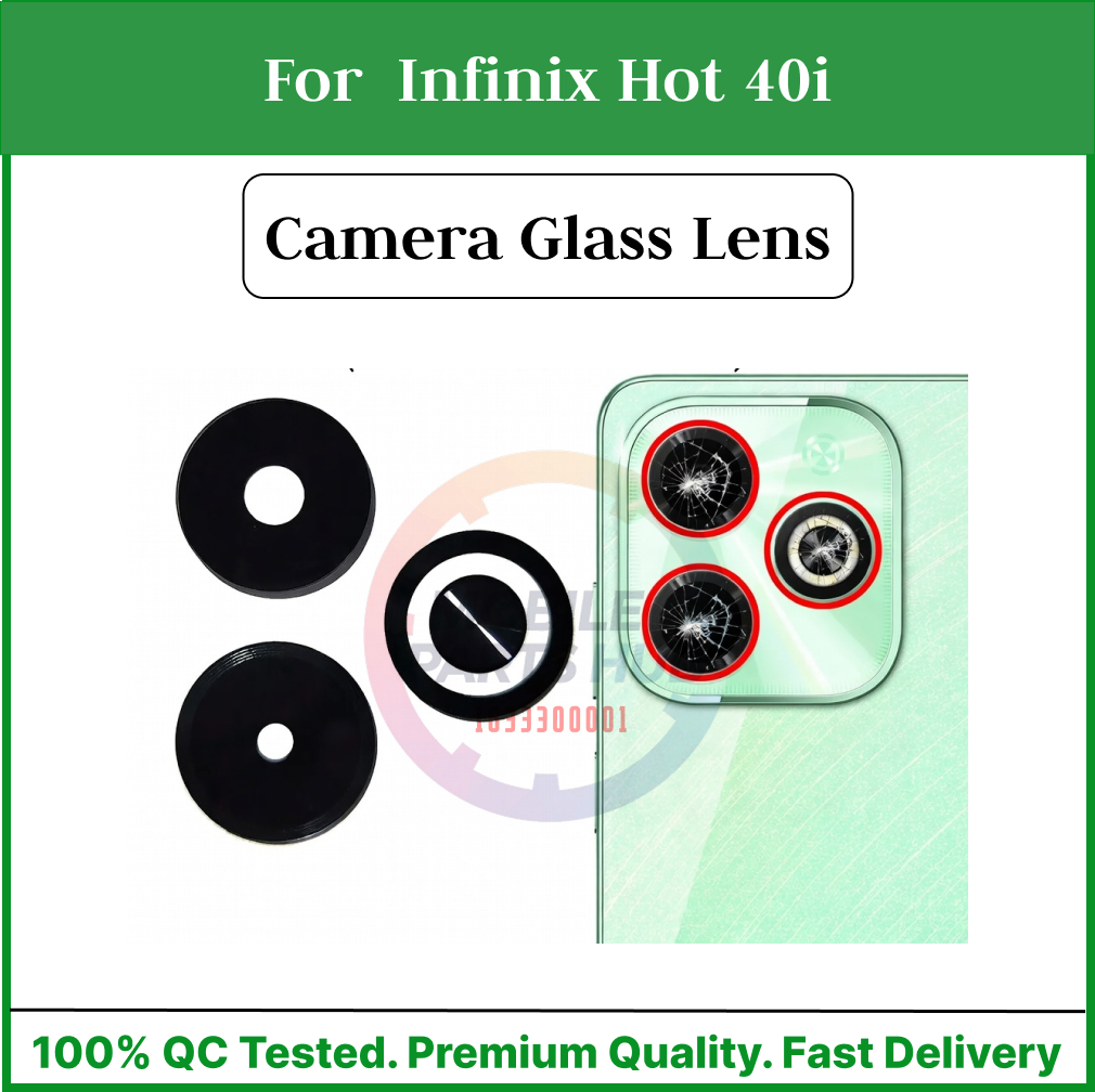 Camera Main Glass Lens for  Infinix Hot 40i Replacement Part (Not Tempered Camera Glass Protector) Mobile Parts & Accessories Price in Bangladesh - Mobile.com.bd