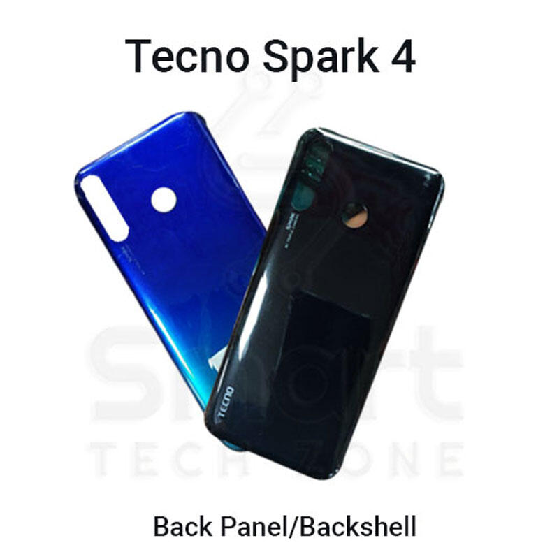 Tecno Spark 4 KC2 Back Panel/Backshell/ Casing + Side Buttons With Logo-Blue, Black Replacement Parts Price in Bangladesh - Mobile.com.bd