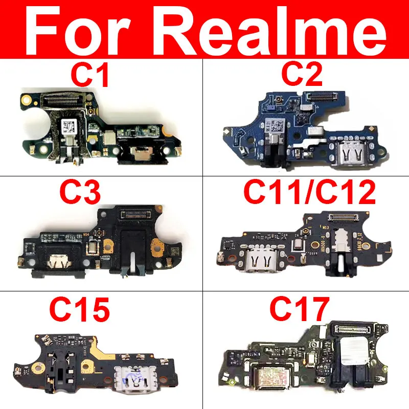 Charging Logic Board For Realme C1 C2 C3 C11 C12 C15 C17 Charging Port USB Plug PCB Dock Connector Spare parts Charging Port Parts Price in Bangladesh - Mobile.com.bd