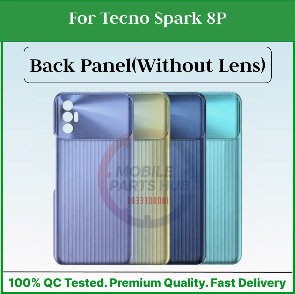 For Tecno Spark 8P Back Panel/Backshell/ Casing + Side Button With Logo-All Colors Available Back Panels & Housings Price in Bangladesh - Mobile.com.bd