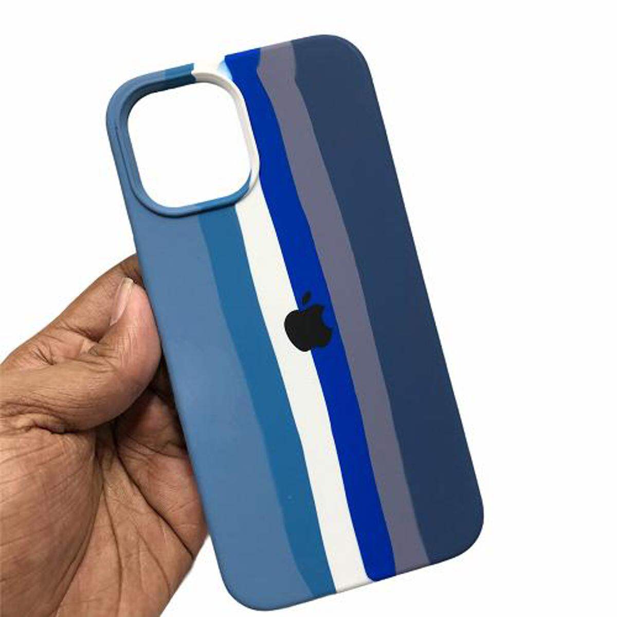 Rainbow Case For iPhone 13 Pro Luxury Soft Colorful Silicone Shockproof Camera Bumper Protective Trendy Stylish Silicon Back Cover