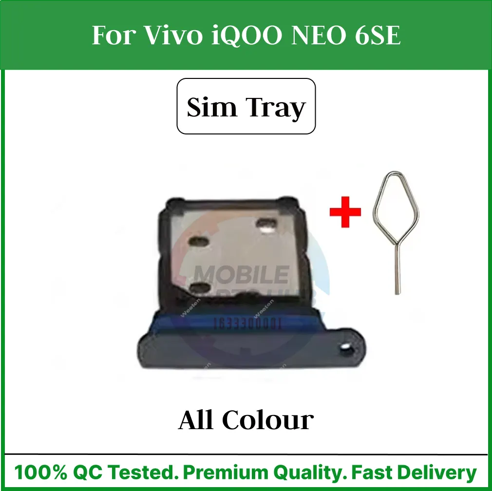 Vivo iQOO Neo 6SE Sim Tray Micro SD Card Slot with Sim Ejector Pin Replacement Part Sim Trays & Ejector Pins Price in Bangladesh - Mobile.com.bd