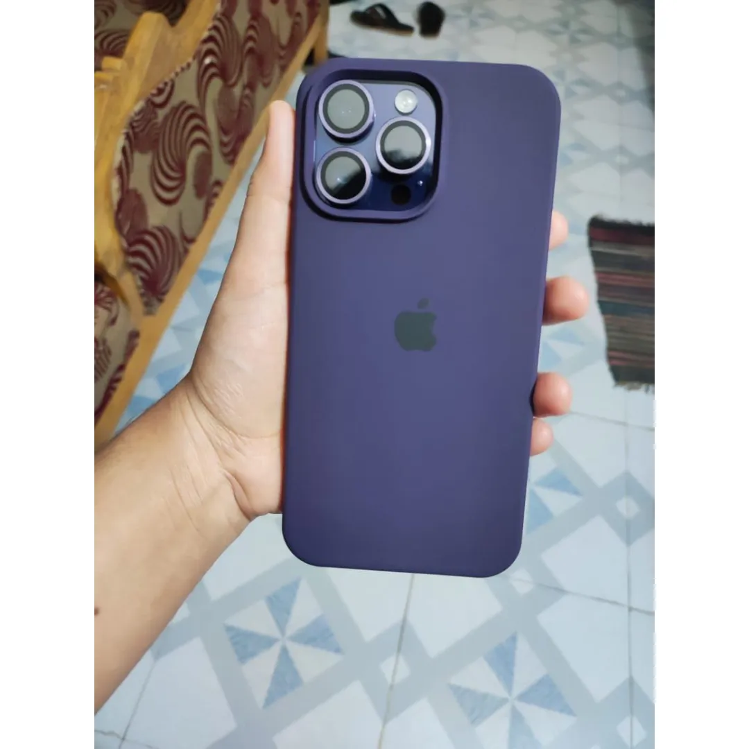 Deep Purple Liquid Silicone Case For Apple Iphone 14 Pro 6.1 Phone Cases & Covers Price in Bangladesh - Mobile.com.bd