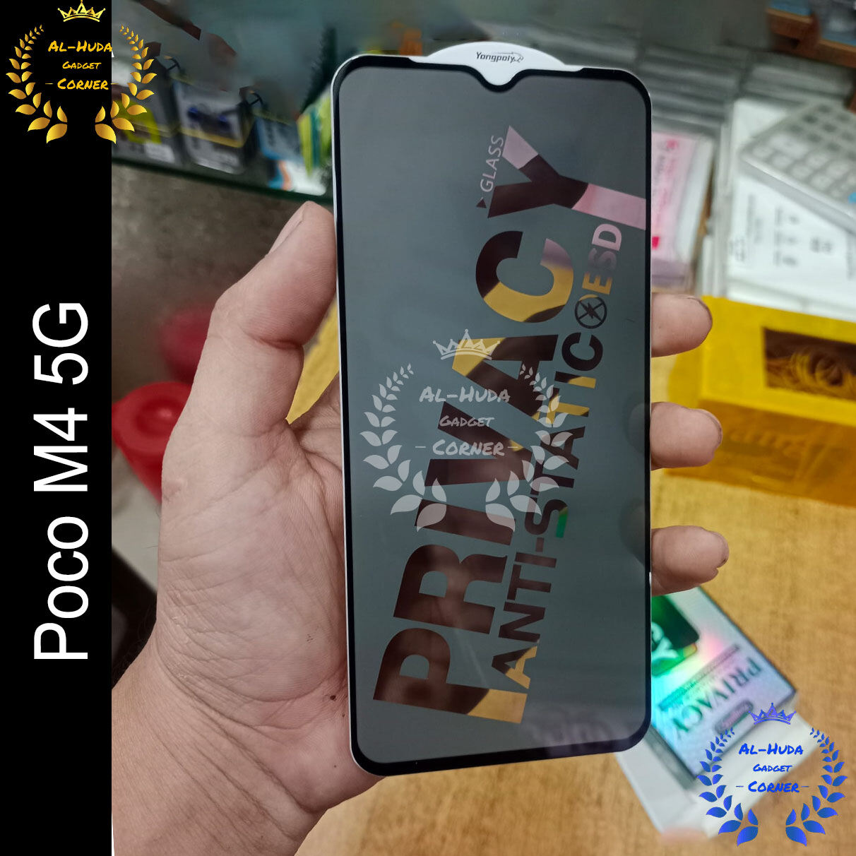 Xiaomi Privacy glass For Poco M4 5G Tempered Gorilla Glass Privacy Screen Protector Screen Protectors Price in Bangladesh - Mobile.com.bd