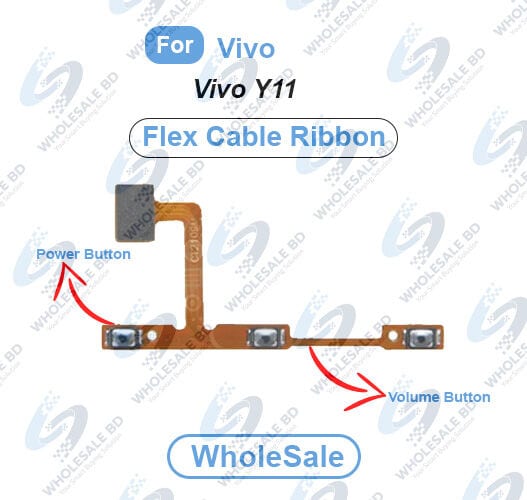 Vivo Y11 Power On/Off Switch Button Side Volume Up Down Buttons Flex Cable Replacement Parts (Wholesale) - Price in Bangladesh