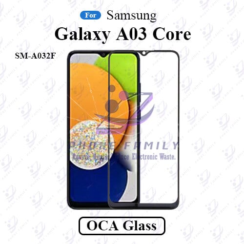For Samsung Galaxy A03 Core SM-A032F LCD Display Touch Screen Front Glass Lens + Lamination OCA , Not Tempered Glass Protector Oca Glass Price in Bangladesh - Mobile.com.bd