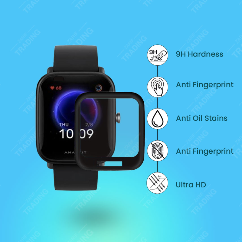 Amazfit Bip U Pro Screen Protector HD Clear Ultra Thin PMMA Full Coverage Scratch Resistant Fingerprint Resistant Screen Protectors Price in Bangladesh - Mobile.com.bd