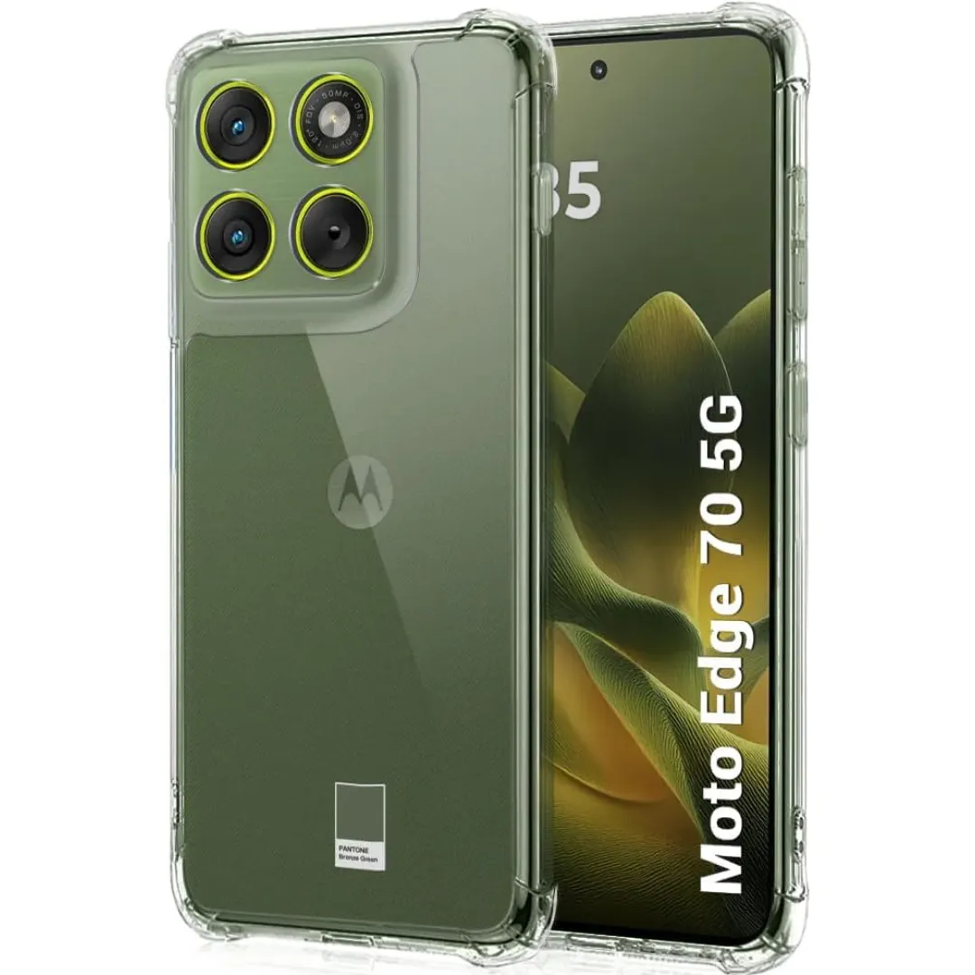 Motorola Edge 50 60 70 Fusion / Edge 50 60 70 Pro Luxury Crystal Clear Soft Silicone Tpu Shockproof Case With Transparent Matte Finish Phone Cases & Covers Price in Bangladesh - Mobile.com.bd