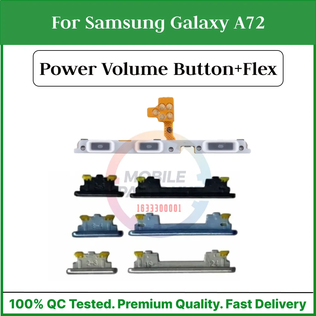 Samsung Galaxy A72 Compatible With External Side Buttons Power On Off switch + Volume Control Button Outside Side Keys And Power Flex Cable switch Replacement Parts Flex Cables Price in Bangladesh - Mobile.com.bd