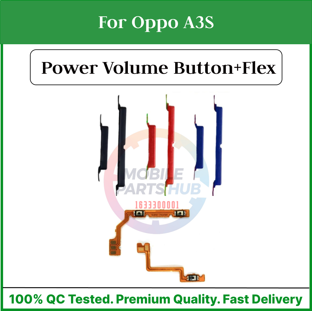 Oppo A3S Power on / off Switch Button Side Volume Up Down Buttons +Flex Cable Replacement Parts Mobile Parts & Accessories Price in Bangladesh - Mobile.com.bd