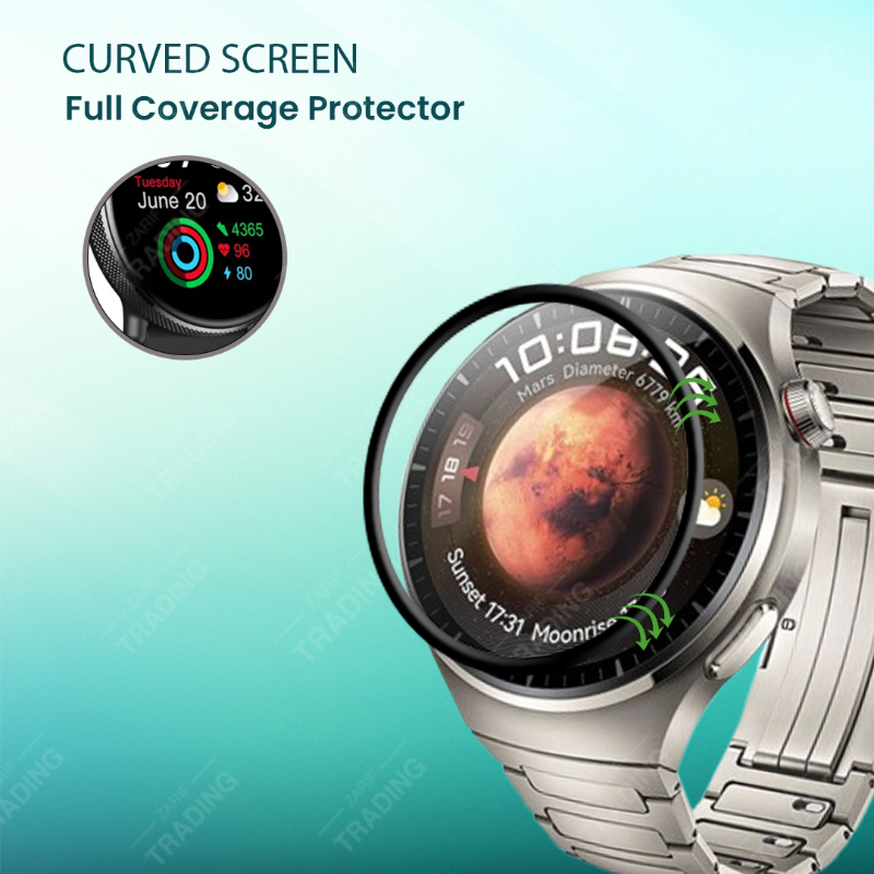 Huawei Watch 4 Pro Full Coverage Screen Protector Enhanced Clarity Anti Scratch Screen Protectors Price in Bangladesh - Mobile.com.bd