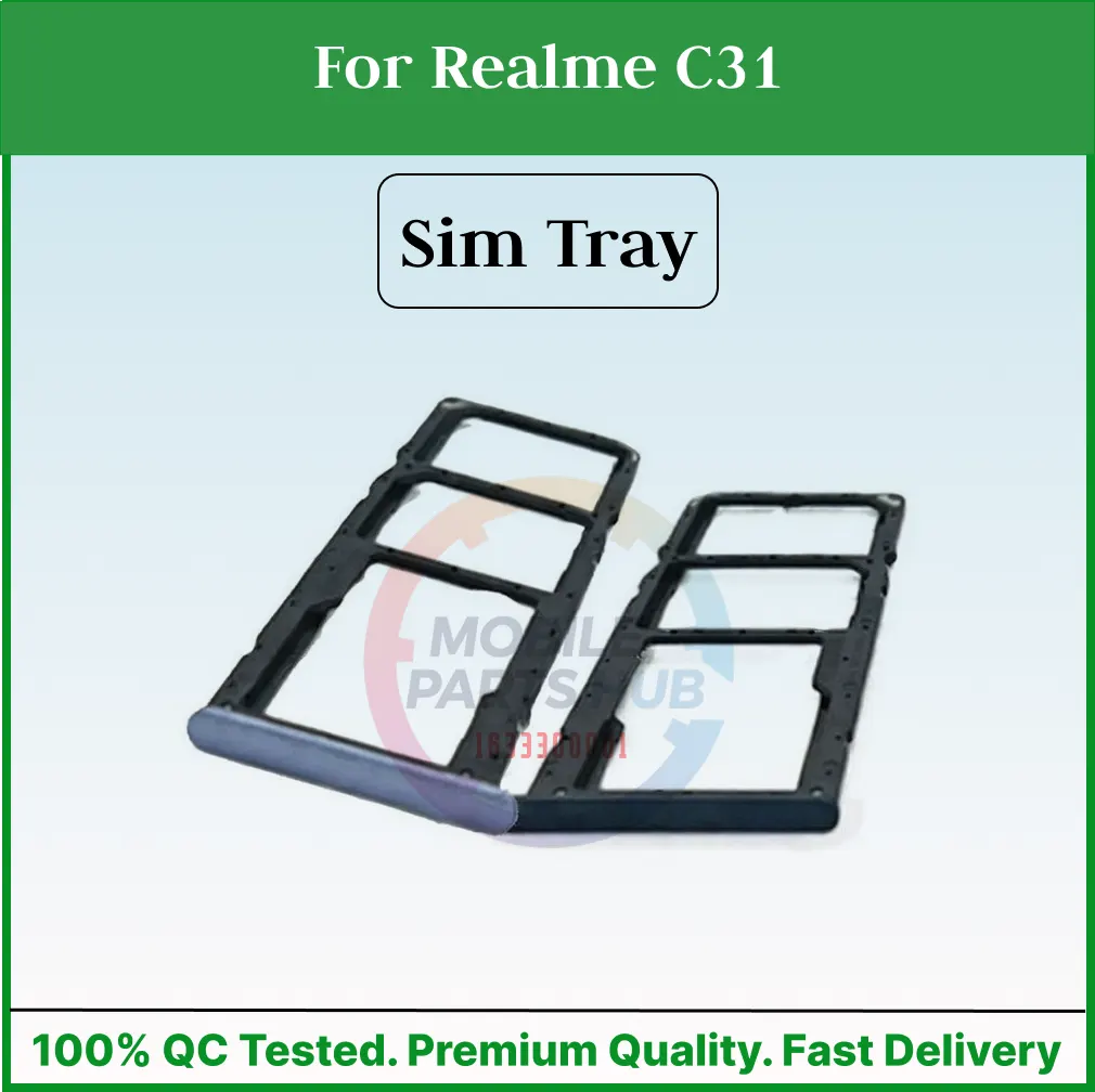 For Realme C31 Sim Tray Micro SD Card Slot with Sim Ejector Pin Replacement Part Sim Trays & Ejector Pins Price in Bangladesh - Mobile.com.bd
