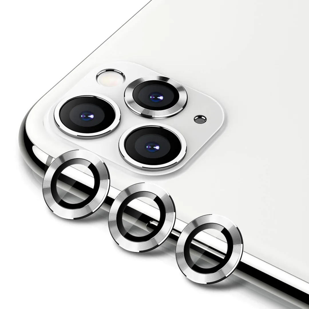 For Apple Iphone 11 Pro/11 Pro Max Red Camera Protector Wsken Metal Ring Tempered Glass Camera Lens Protector Phone Cases & Covers Price in Bangladesh - Mobile.com.bd