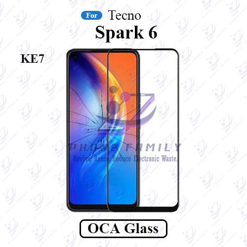 For Tecno Spark 6 KE7 LCD Display Touch Screen Front Glass Lens + Lamination OCA Oca Glass Price in Bangladesh - Mobile.com.bd