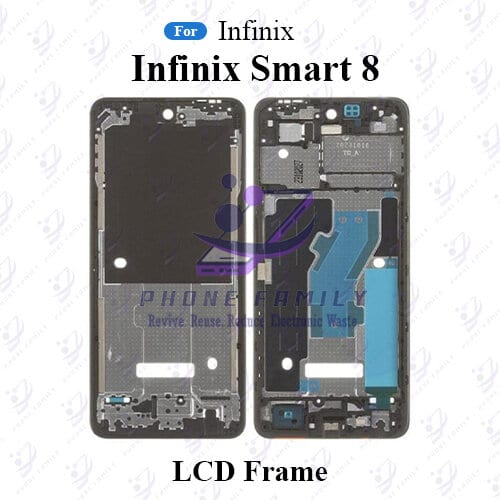 For Infinix Smart 8 Only Front LCD Frame Middle Chassis Housing - Price in Bangladesh