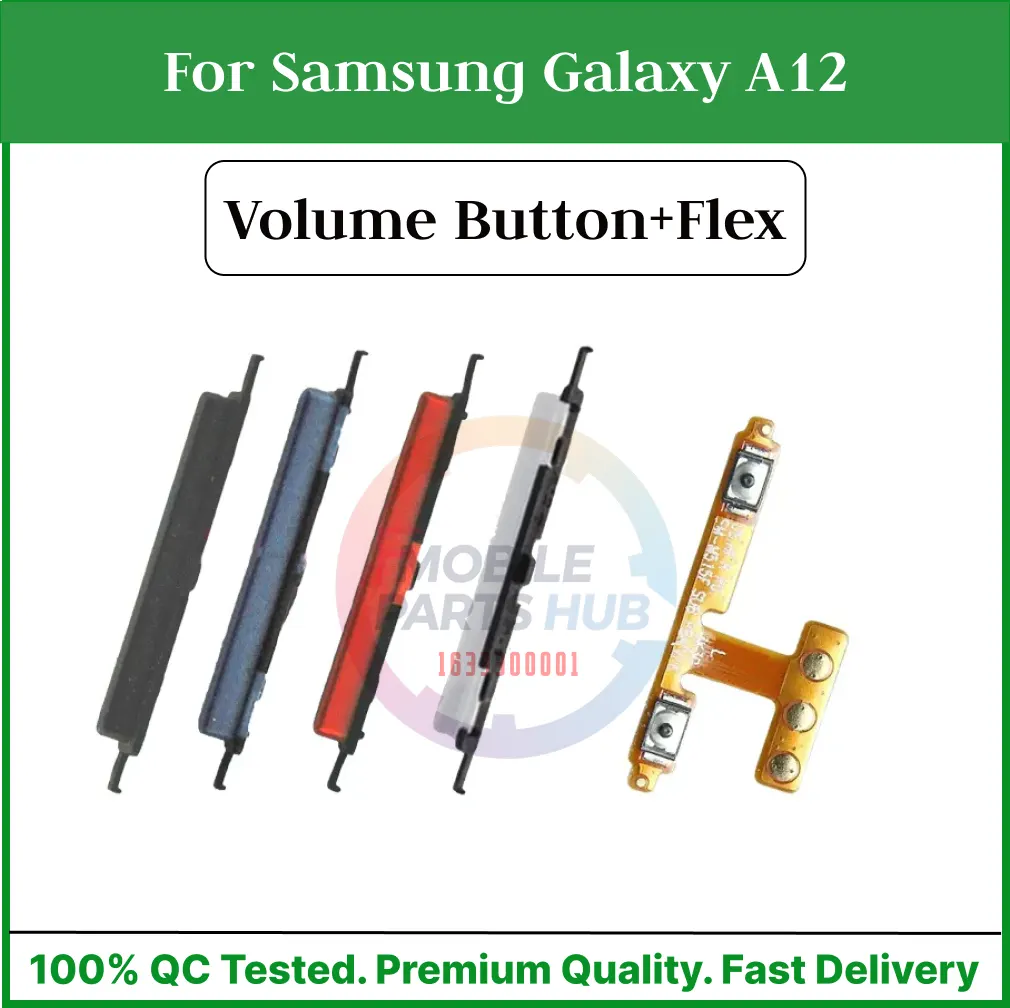 Samsung Galaxy A12 Compatible With External Side Buttons Power On Off switch + Volume Control Button Outside Side Keys And Power Flex Cable switch Replacement Parts Flex Cables Price in Bangladesh - Mobile.com.bd