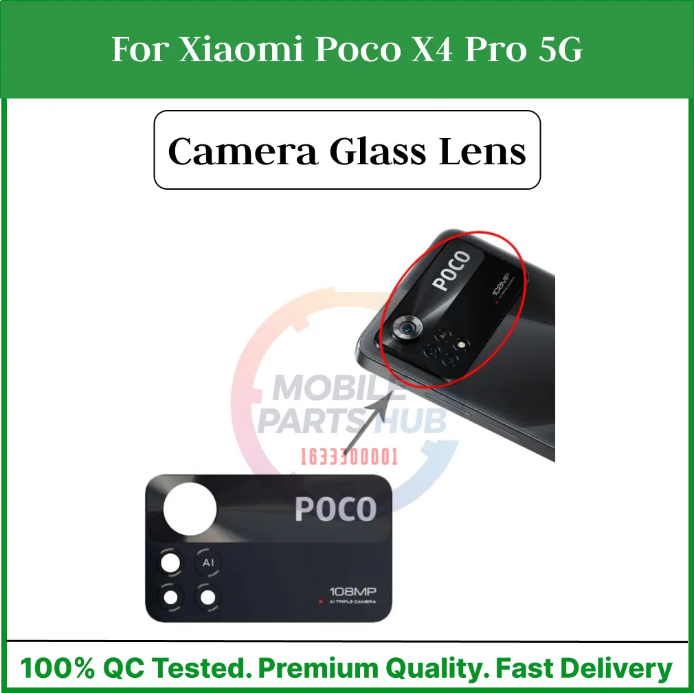 Xiaomi Poco X4 Pro 5G (2201116PG) Main Rear Camera Glass Lens (108MP-AI Triple Camera) Mobile Parts & Accessories Price in Bangladesh - Mobile.com.bd