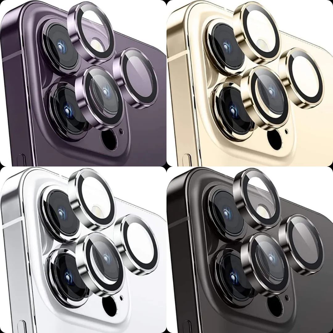For Apple Iphone 14 Pro/Iphone 14 Pro Max Ultra-Thin Aviation Alloy Camera Lens Protector Hd Tempered Metal Glass Camera Screen Protector Cover Film Accessories(Deep Purple ,Space Black,Gold,Silver) - Price in Bangladesh