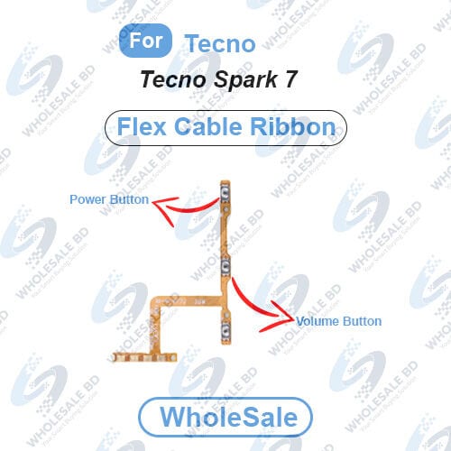 Tecno Spark 7 Power On/Off Switch Button Side Volume Up Down Buttons Flex Cable Replacement Parts (Wholesale) Other Parts Price in Bangladesh - Mobile.com.bd
