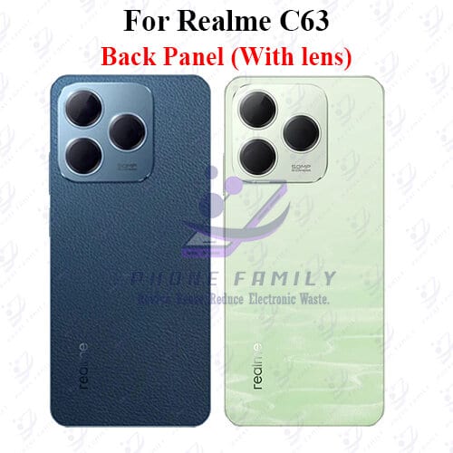 For Realme C63 Back Panel/Backshell/ Casing +Camera Lens With Logo-All Colors Available Price in Bangladesh - Mobile.com.bd