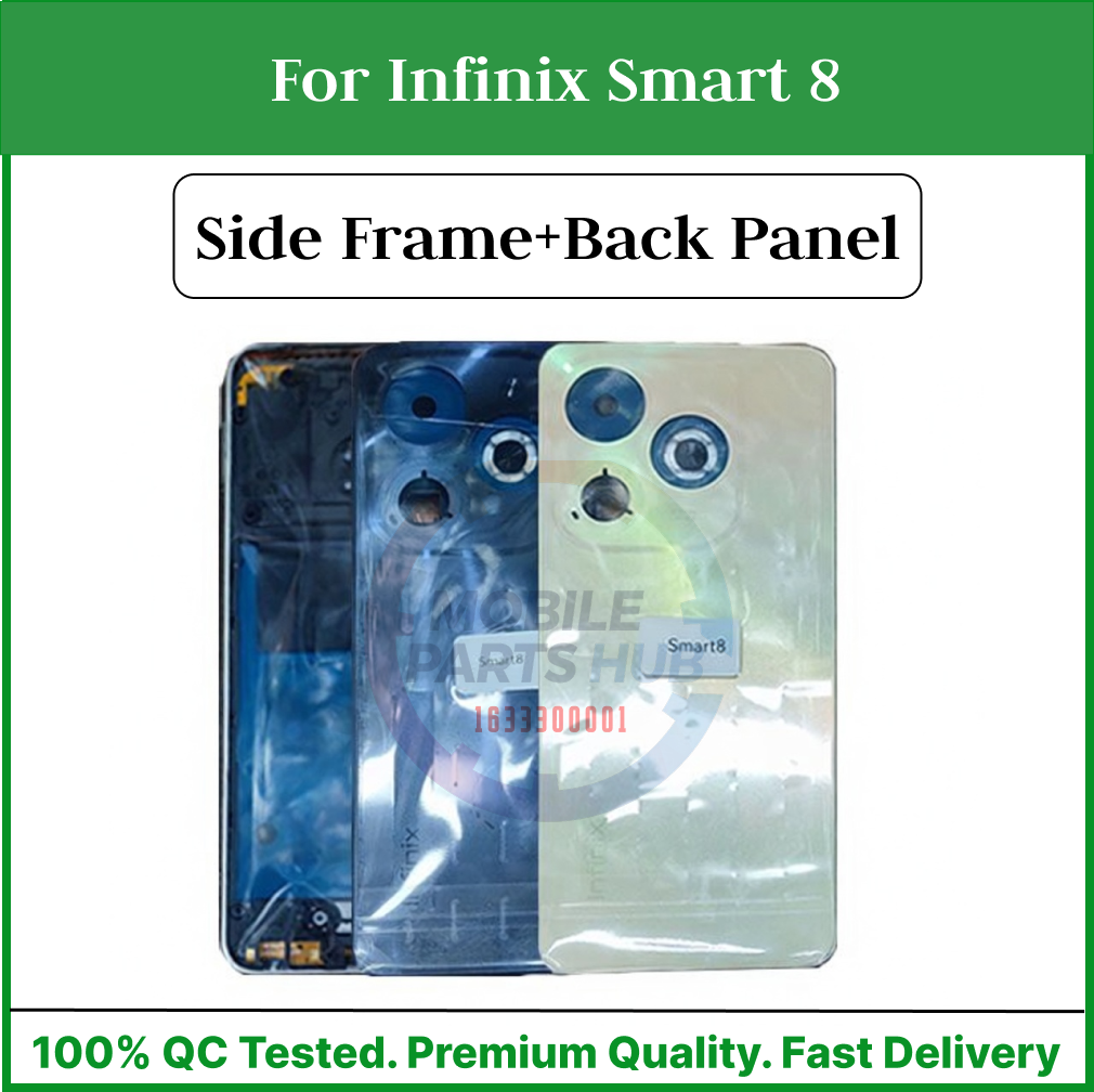 For Infinix Smart 8 Side Frame + Back Panel Housing Without Camera Glass Back shell Replacement Spare Parts Mobile Parts & Accessories Price in Bangladesh - Mobile.com.bd
