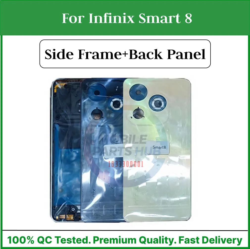 For Infinix Smart 8 Side Frame + Back Panel Housing Without Camera Glass Back shell Replacement Spare Parts Mobile Parts & Accessories Price in Bangladesh - Mobile.com.bd