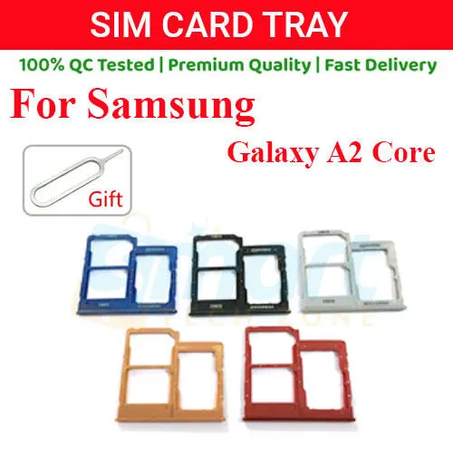 Samsung Galaxy A2 Core Sim Tray Micro SD Card Slot with Sim Ejector Pin Replacement Part: Sim Trays & Ejector Pins Price in Bangladesh - Mobile.com.bd