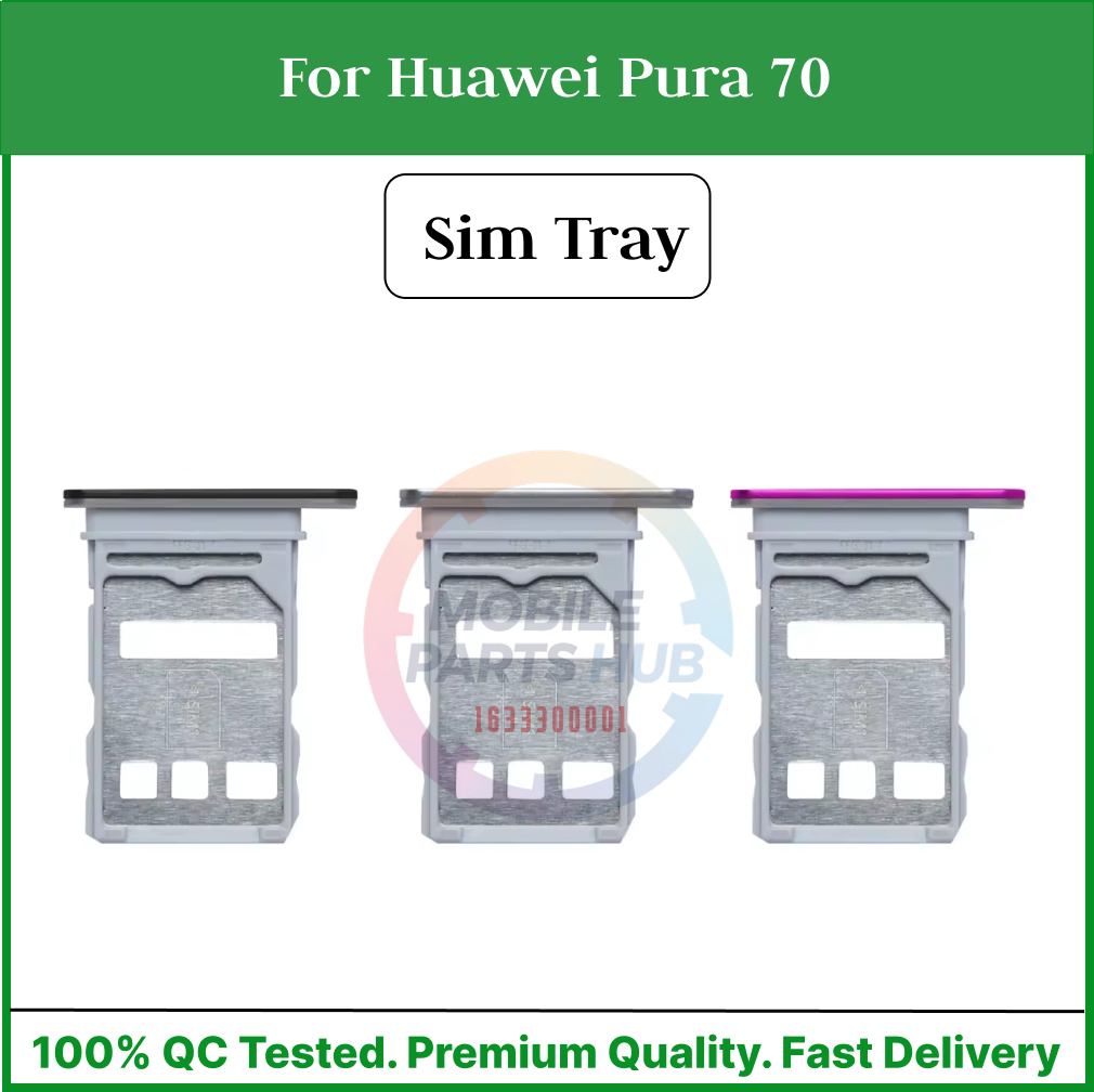 Huawei Pura 70 Sim Tray Micro SD Card Slot with Sim Ejector Pin Replacement Part Mobile Parts & Accessories Price in Bangladesh - Mobile.com.bd