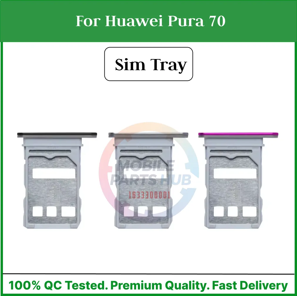 Huawei Pura 70 Sim Tray Micro SD Card Slot with Sim Ejector Pin Replacement Part Sim Trays & Ejector Pins Price in Bangladesh - Mobile.com.bd