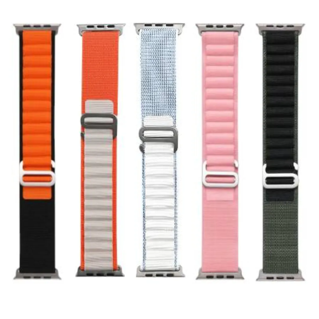 Dual Color Apple Watch Ultra 42Mm 44Mm 45Mm 49Mm Smart Watch Series 8 Nylon Alpine Loop Band Strap - Watch Strap - Smart Watch Belt - Price in Bangladesh