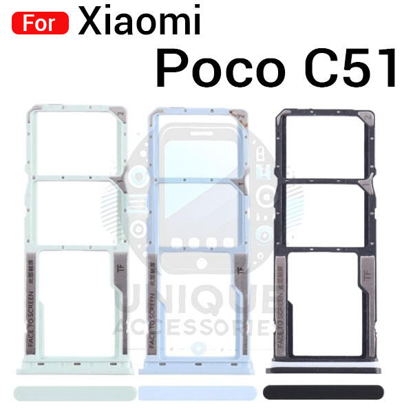 Xiaomi Poco C51 Sim Tray Micro SD Card Slot with Sim Ejector Pin Replacement Parts Sim Trays & Ejector Pins Price in Bangladesh - Mobile.com.bd