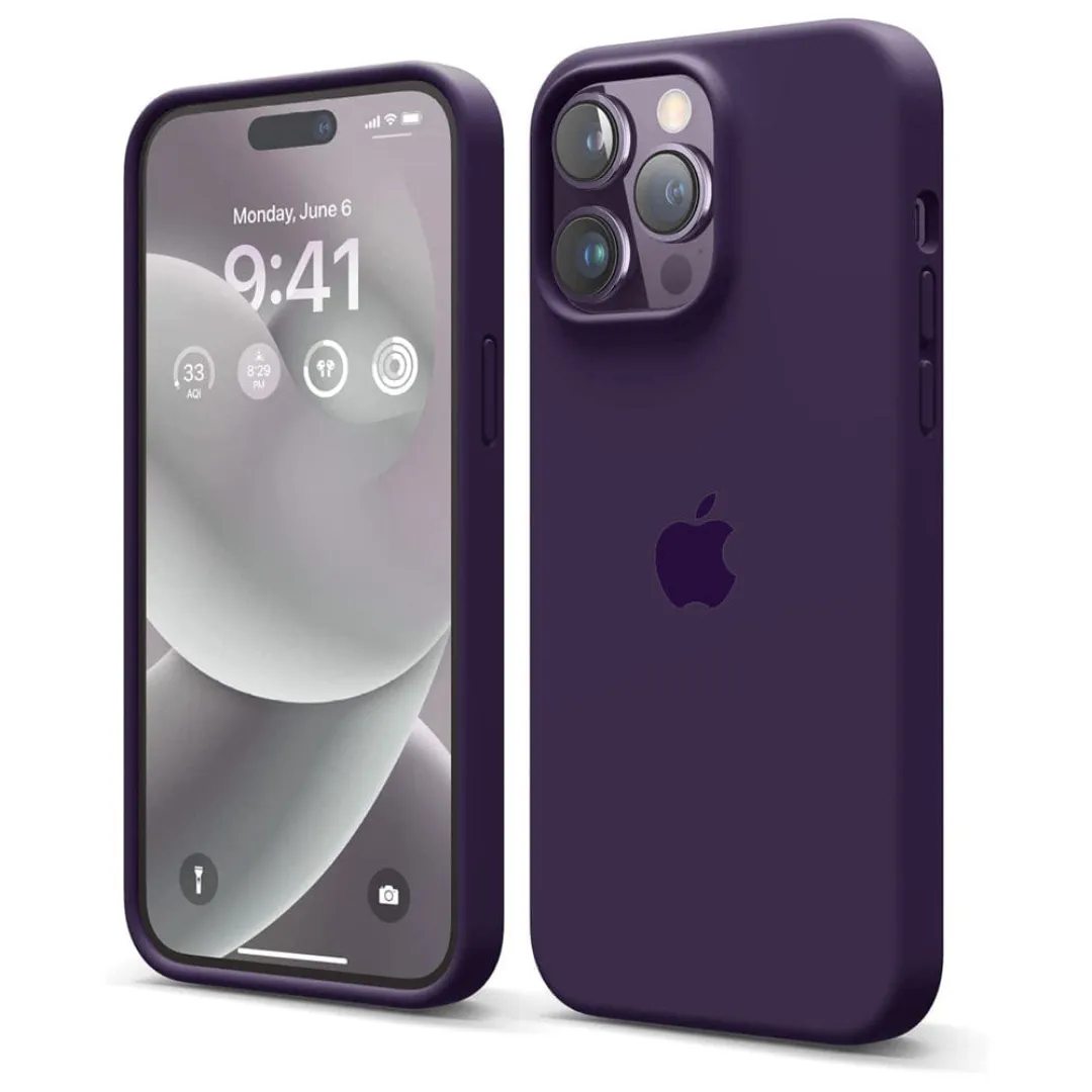 For Iphone 14 Pro Luxury Shockproof Liquid Silicone Case Phone Back Cover Phone Cases & Covers Price in Bangladesh - Mobile.com.bd