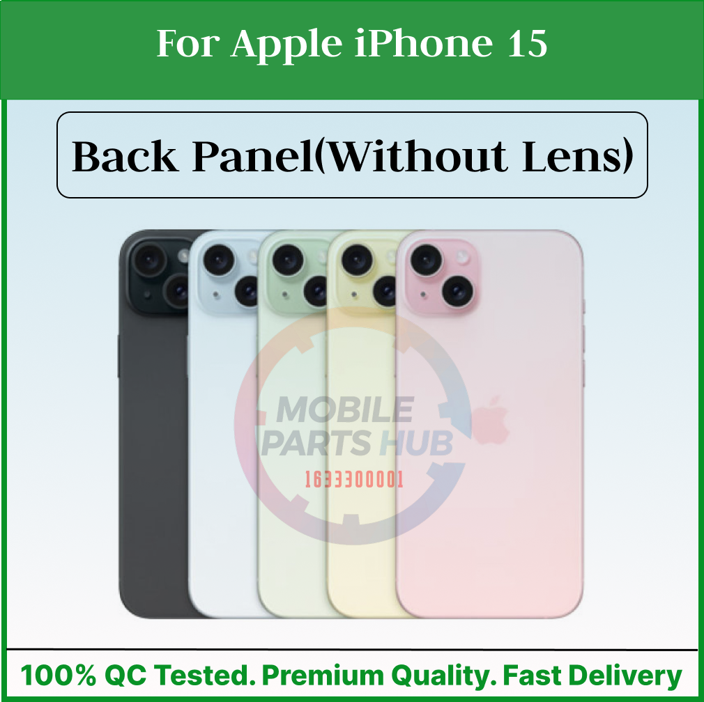 For Apple iPhone 15 Back Panel/Backshell/ Casing With Logo-All Colors Available Mobile Parts & Accessories Price in Bangladesh - Mobile.com.bd
