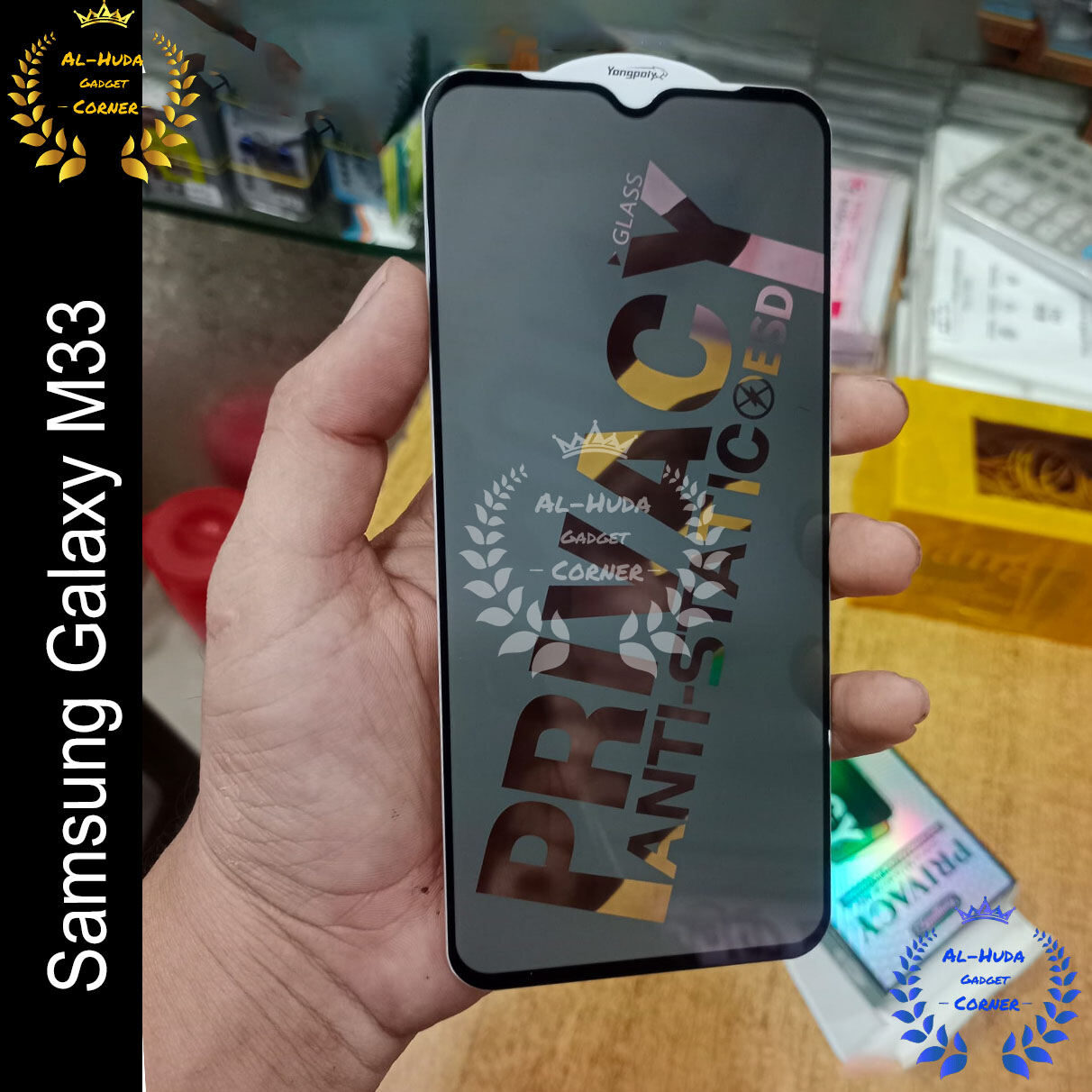Samsung Privacy glass For Samsung Galaxy M33 Tempered Gorilla Glass Privacy Screen Protector Screen Protectors Price in Bangladesh - Mobile.com.bd