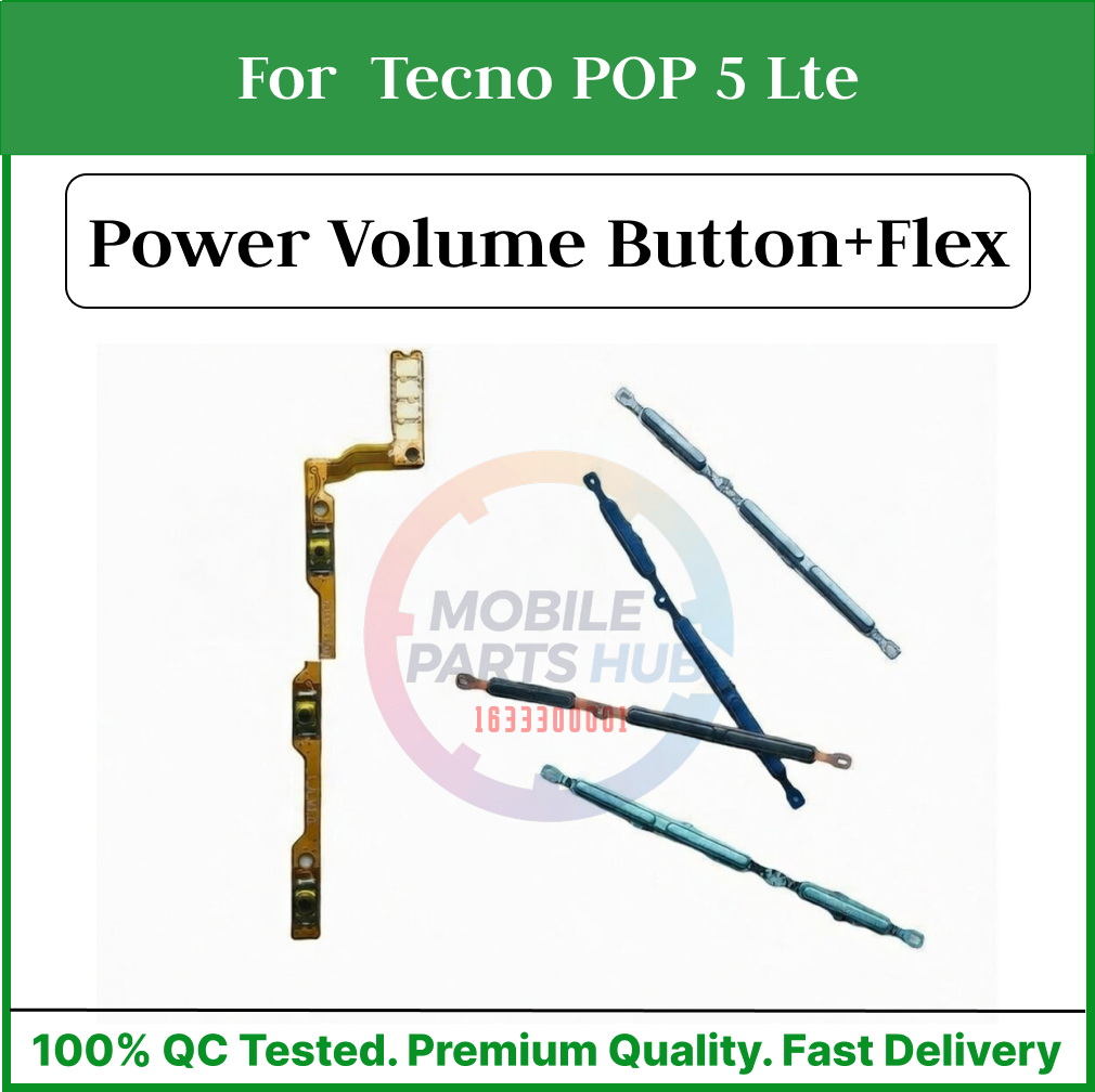 Tecno POP 5 Lte Power on / off Switch Button Side Volume Up Down Buttons +Flex Cable Replacement Parts Mobile Parts & Accessories Price in Bangladesh - Mobile.com.bd