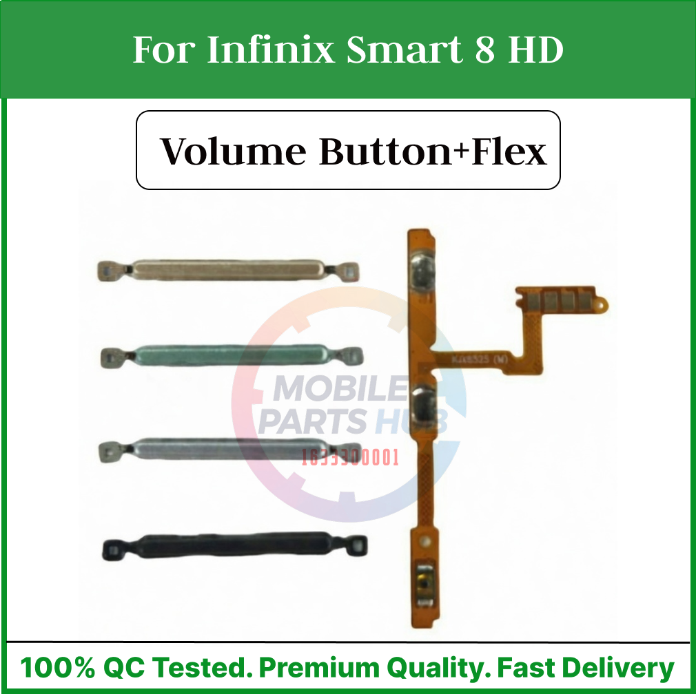 Infinix Smart 8 HD  Side Volume Up Down Buttons +Flex Cable Replacement Parts Mobile Parts & Accessories Price in Bangladesh - Mobile.com.bd