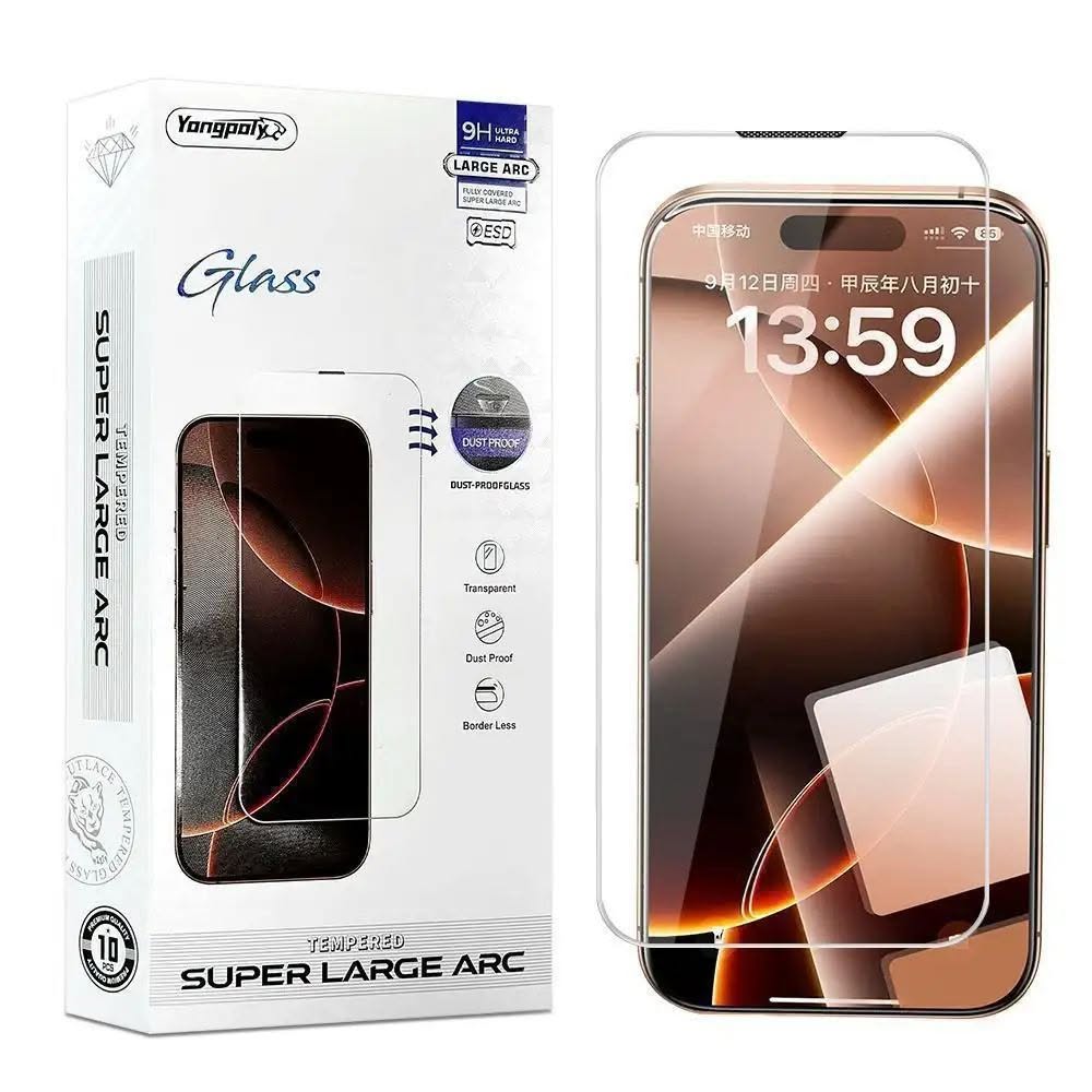 Apple BORDER LESS Tempered Glass Screen Protector For IPhone 13 14 15 16 17 18 Pro Max - Transparent Screen Protectors Price in Bangladesh - Mobile.com.bd