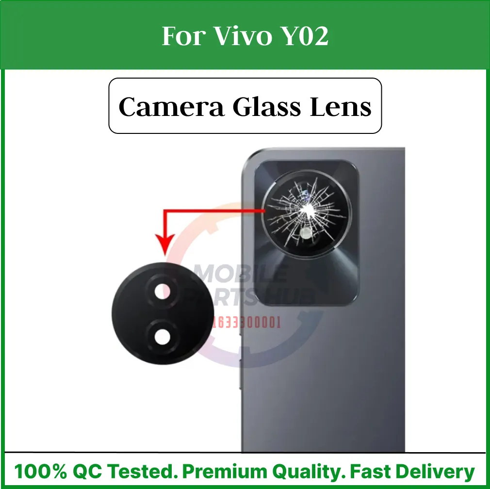 Camera Main Glass Lens for Vivo Y02  Replacement Part (Not Tempered Camera Glass Protector) Mobile Parts & Accessories Price in Bangladesh - Mobile.com.bd
