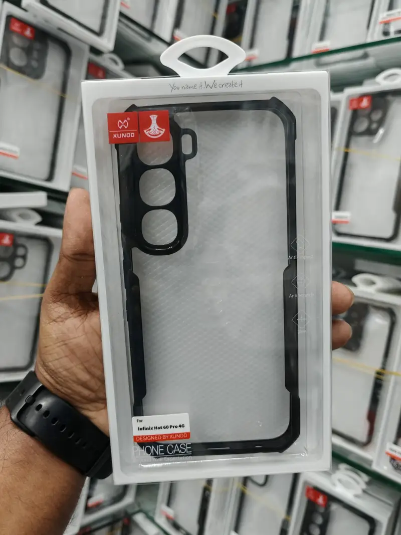 Xundd Infinix Hot 60 Pro 4G XUNDD Airbag Shockproof Acrylic & TPU Back Clear Cemare Protection Cover Case & Cover Price in Bangladesh - Mobile.com.bd