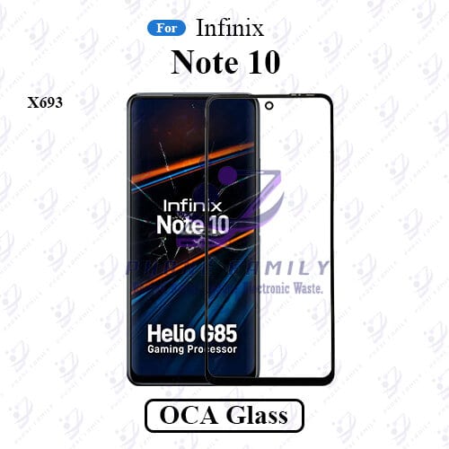 For Infinix Note 10 X693 Display Touch Screen Front Glass Lens + Lamination OCA , Not Tempered Glass Protector - Price in Bangladesh