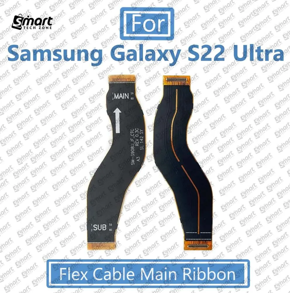 Main Motherboard (Main to SUB Board) Flex Cable LCD Flex WI-FI Flex for Samsung Galaxy S22 Ultra 5G Flex Cable Ribbon Replacement part Flex Cables Price in Bangladesh - Mobile.com.bd