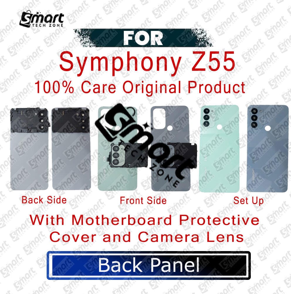 Symphony Z55 Back Panel / Back Shell + Camera Glass + Motherboard Protective Cover Replacement | Grey / Green | Exact Fit - Price in Bangladesh