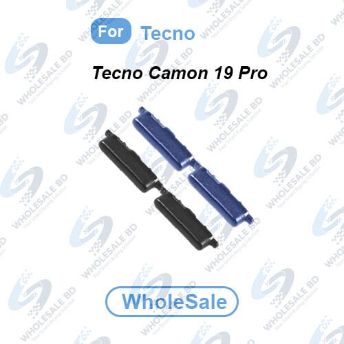 Power Volume Out Side Key Side Button For Tecno Camon 19 Pro (CI8) External Volume Button + Power ON OFF (Wholesale) - Price in Bangladesh
