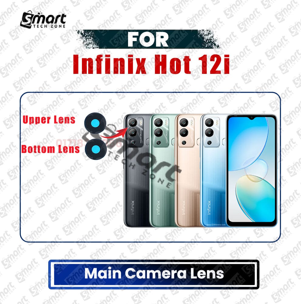 For Infinix Hot 12i Camera Main Glass Lens Replacement Part Main Camera Glass (not Protector) Price in Bangladesh - Mobile.com.bd
