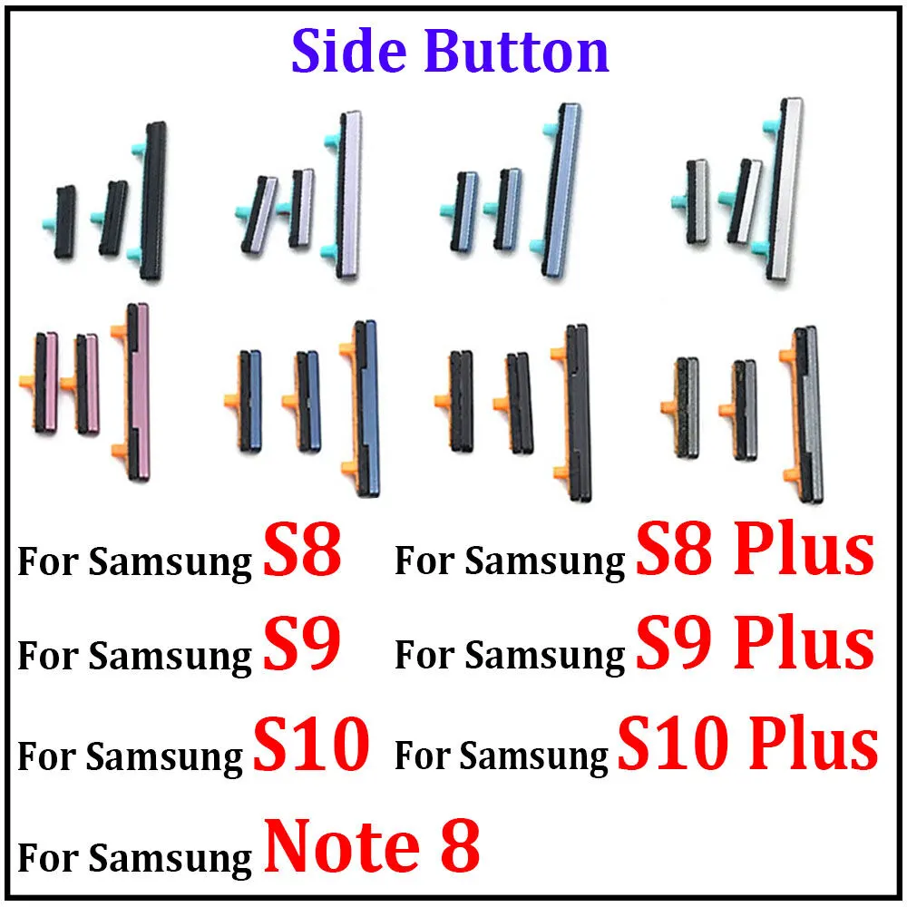 Samsung Galaxy S8, S8 Plus, S9, S9 Plus, S10, S10 Plus Volume Button + Power On / Off Side Key Button Switch Key Set Replacement Parts - Price in Bangladesh