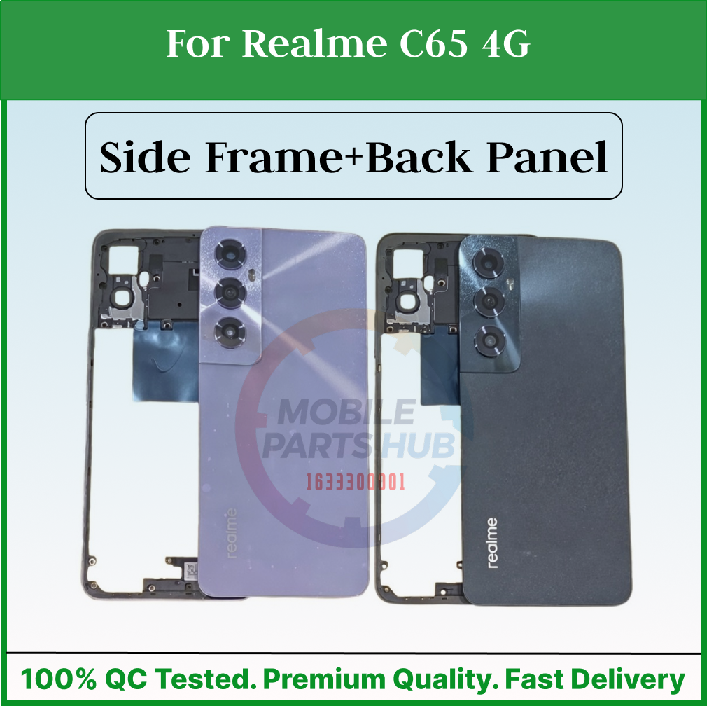 For Realme C65 4G Side Frame + Back Panel Housing + Camera Glass Back shell Replacement Spare Parts Mobile Parts & Accessories Price in Bangladesh - Mobile.com.bd