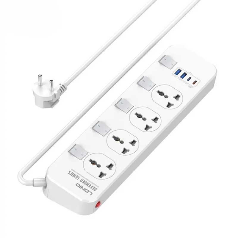 LDNIO SC4408C 4 AC Outlets Universal Power Strip - Price in Bangladesh