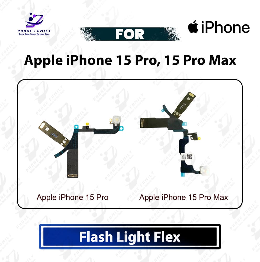 Apple iPhone 15 Pro, 15 Pro Max LED Flash Light & Back Camera Microphone Flex Cable - Rear Camera Flash Ribbon Repair Spare Par - Price in Bangladesh